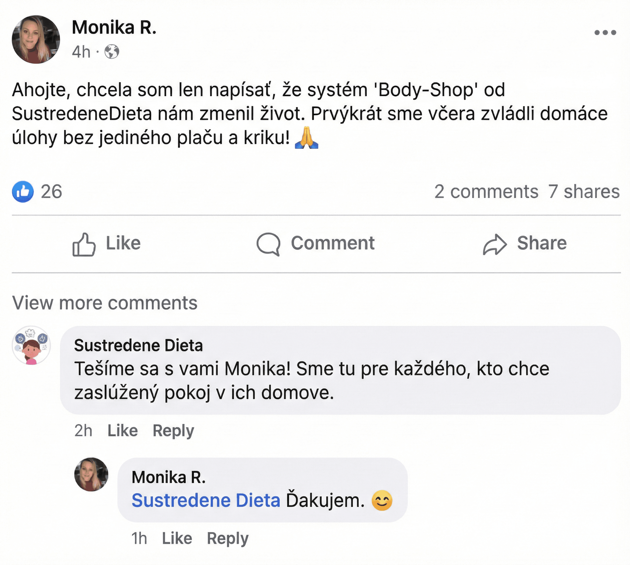 Facebook Recenzie rodičov - Mockup